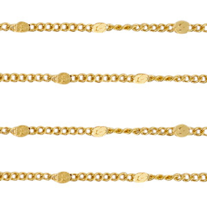 Componenti in acciaio inossidabile catena a rol&ograve; piccole monete oro