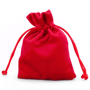 Sacchetto in velluto rosso