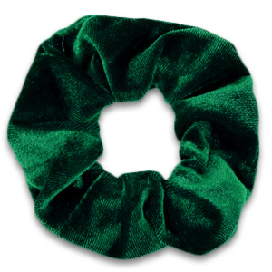 Elastici per capelli velluto verde abete