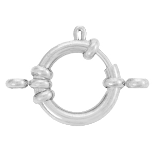 Componenti in acciaio inossidabile chiusura anello a molla 18 mm con anellini argento