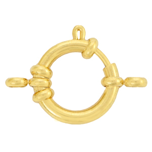 Componenti in acciaio inossidabile chiusura anello a molla 16 mm con anellini oro