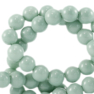 Perline di vetro 8 mm grigio verdastro