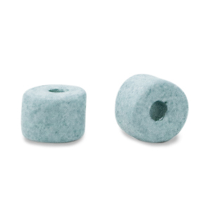 Perline di ceramica greca DQ 5mm blu nebbia