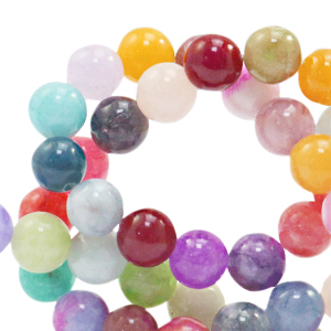 Perline in pietra naturale 8mm giada multicolore