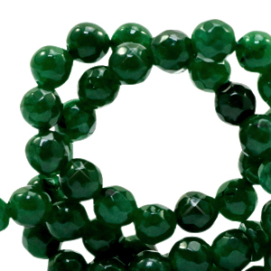 Perline in pietra naturale 6mm giada sfaccettata verde agata