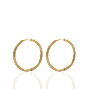 Orecchini in acciaio inossidabile 16mm a cerchio oro