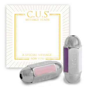 Message beads C.U.S&reg; per bigiotteria "love" argento (privo di nichel)
