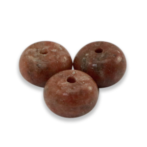 Perline di pietra naturale Granito a rondella 8x5mm rosso borgogna