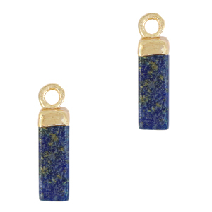 Ciondoli in pietra naturale tubo zaffiro blue-oro