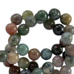 Perline in pietra naturale Calcedonio (Diaspro) 8mm multicolore verde
