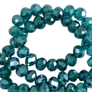 Perline sfaccettate 8x6 mm rondella blu danubio-effetto perlato