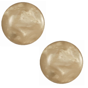 Cabochon Polaris Elements 12 mm classico Mosso lucido marrone nebbia del deserto