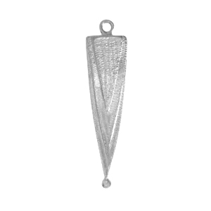 Ciondoli di metallo DQ triangolo argento antico (privo di nichel)