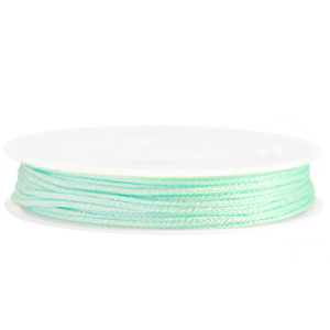 Coda di topo intrecciato 1mm verde menta neo metallizzato