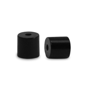 Perline di pietra naturale a dischetto 2x2mm nero mezzanotte