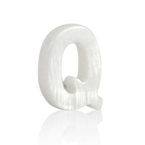 Pendenti di conchiglia prodotti speciali lettera Q bianco (colore naturale)