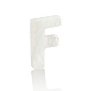 Pendenti di conchiglia prodotti speciali lettera F bianco (colore naturale)