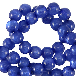 Perline Polaris 6 mm tonda Mosso blu reale scuro&nbsp;