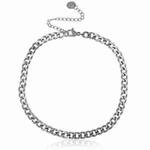 Cavigliere in acciaio inossidabile argento