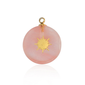 Ciondoli in acciaio inossidabile sole oro-rosa