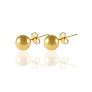 Orecchini in acciaio inossidabile 4mm oro