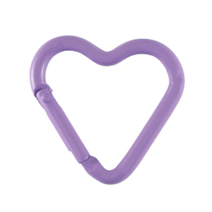 Componenti colorati anello bris&eacute; portachiavi cuore viola