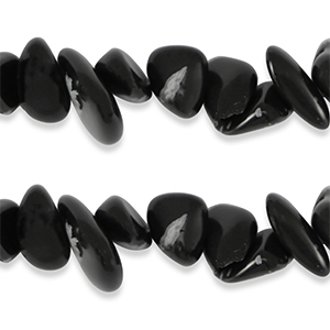 Perline in pietra naturale chips Ossidiana nero-antracite marmo