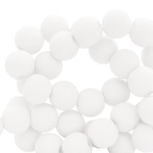 Perline in acrilico 6 mm bianco