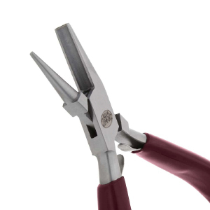 Beadsmith pinza a punta concava e tonda rosso-argento