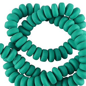 Perline di polimero rondella 7mm verde Maya