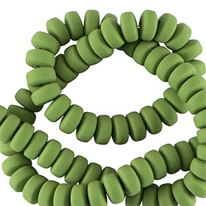 Perline di polimero rondella 7mm verde basilico
