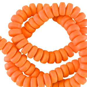 Perline di polimero rondella 7mm arancione brillante