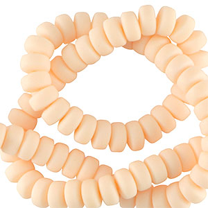 Perline di polimero rondella 7mm arancione pesca