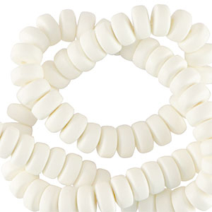 Perline di polimero rondella 7mm bianco