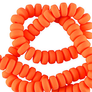 Perline di polimero rondella 7mm arrancione neon