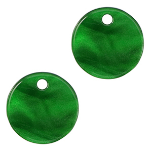 Pendenti in resina 12mm verde smeraldo