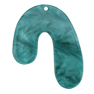 Pendenti in resina organico blu petrolio