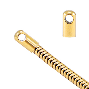 Componenti in acciaio inossidabile terminale per catena serpente &Oslash;3.4mm oro