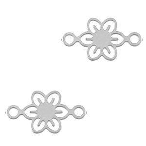 Ciondoli in acciaio inossidabile distanziatore boh&eacute;mien 6mm argento