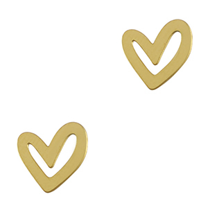 Ciondoli in acciaio inossidabile cuore oro