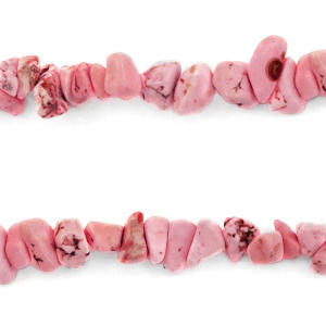 Perline in pietra naturale chips rosa anguria