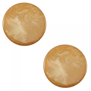 Cabochon Polaris Elements 20 mm piatto Jais marrone nudo