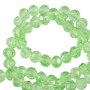 Perline sfaccettate 4x3mm rondella verde primavera