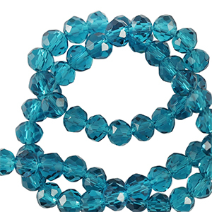 Perline sfaccettate 3x2mm rondella blu otanio
