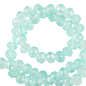 Perline sfaccettate 3x2mm rondella blu turchese chiaro