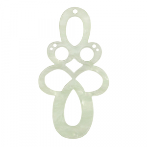 Pendenti in resina barocco verde menta neon