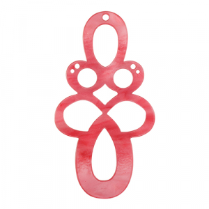Pendenti in resina barocco rosa pallido