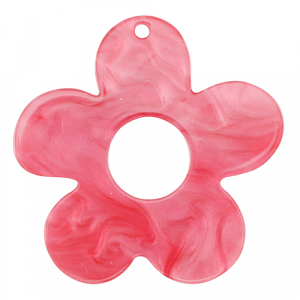 Pendenti in resina fiore rosa pallido