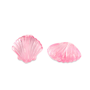 Perline in acrilico conchiglia trasparente rosa