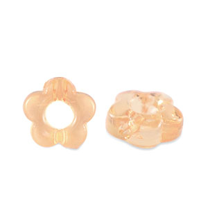 Perline in acrilico fiore trasparente marrone rame